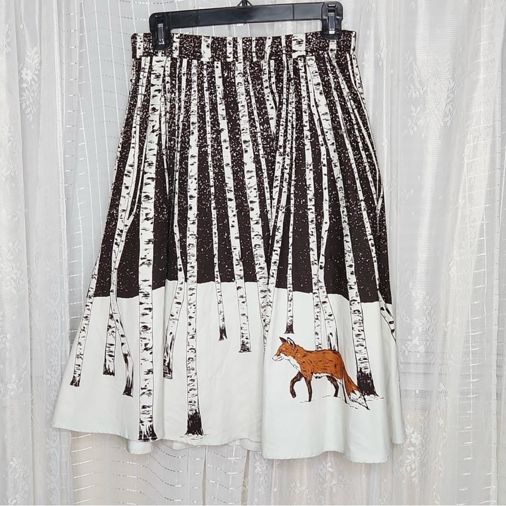 Corey Lynn Calter Gorgeous Winter Fox Midi Skirt Small